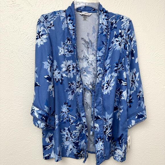 NWT Allison Daley Indigo Orchid Kimono - Picture 3 of 8